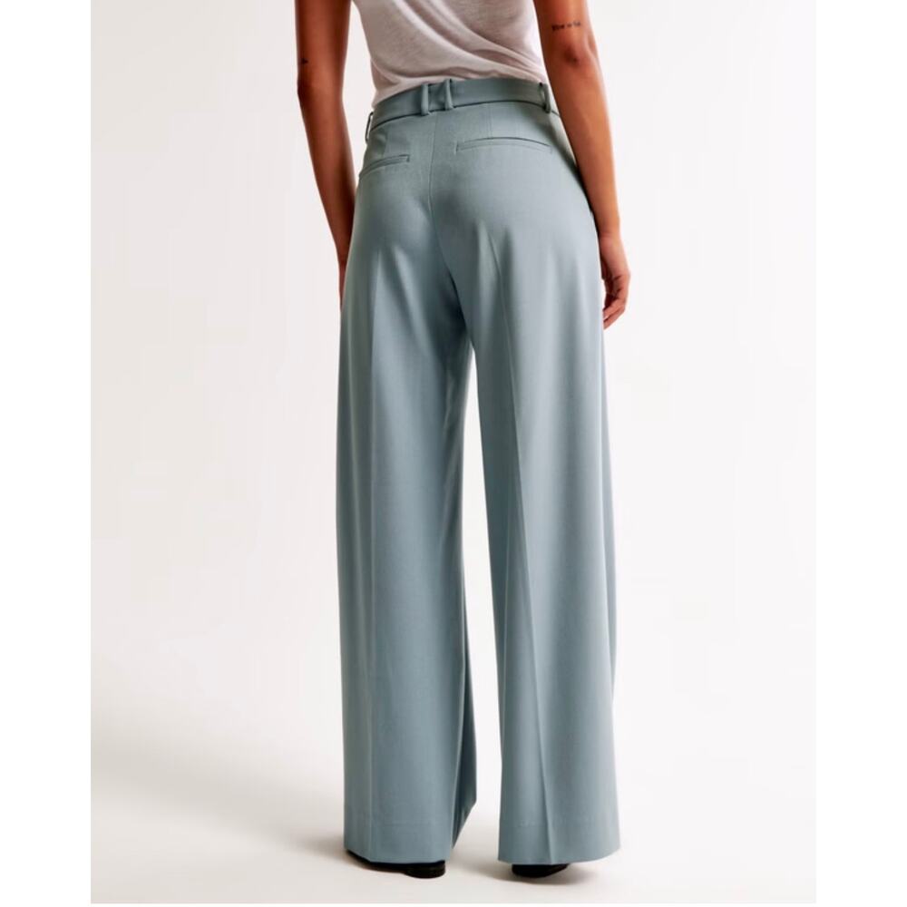 Abercrombie & Fitch Sky Blue Straight Leg Trousers
